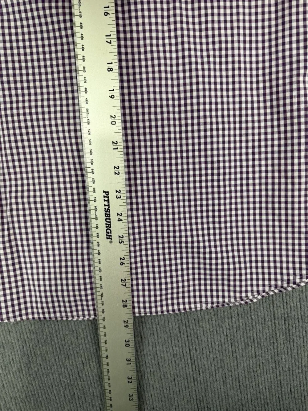 Banana Republic Mens Purple & White Gingham Button-Down Shirt M